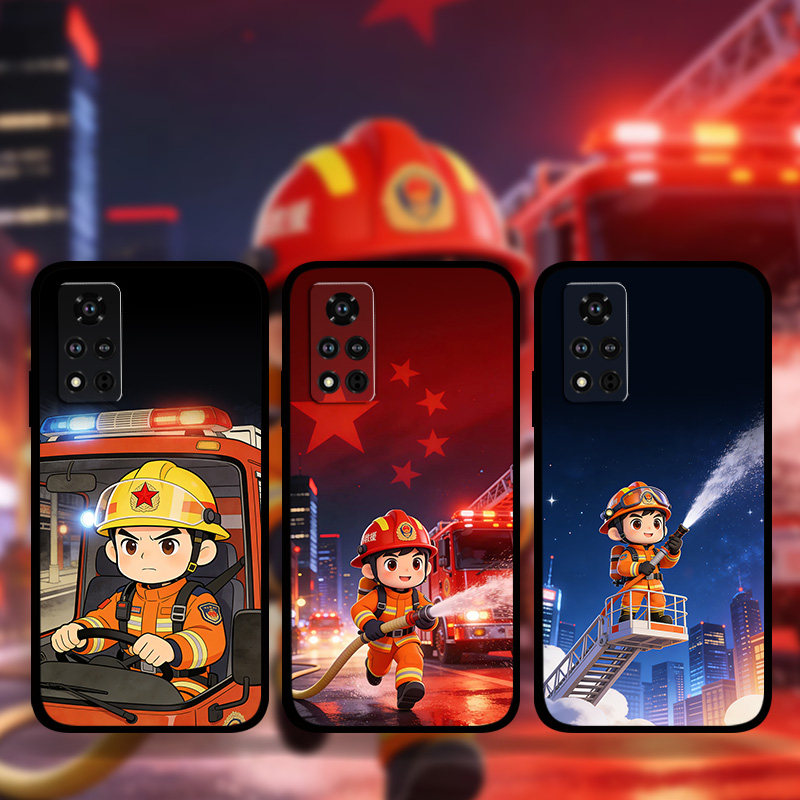 适用荣耀Magic8Pro消防员手机壳
