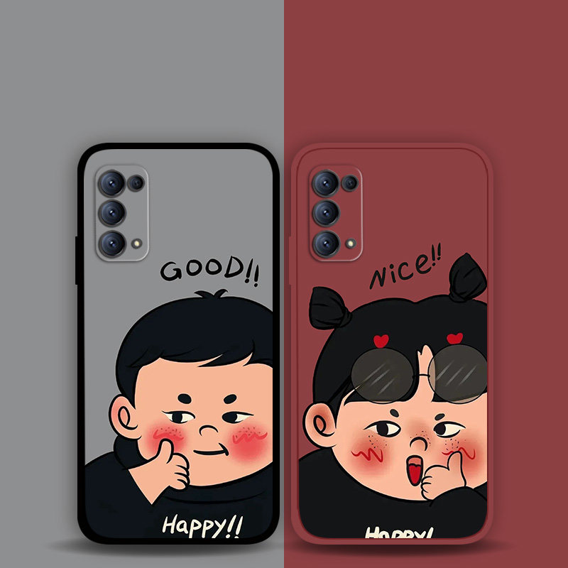 适用OPPOReno11Pro10p9p8p7恶搞怪情侣款手机壳findX7卡通女孩k11k10k9a97a93照片定制简约风Realme11真我GT5