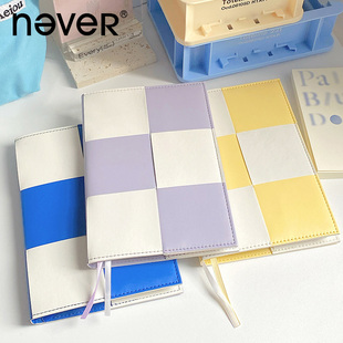 【跨年5折狂欢】never编织本B6笔记本pu皮面记事本高级ins风文具手帐本简约