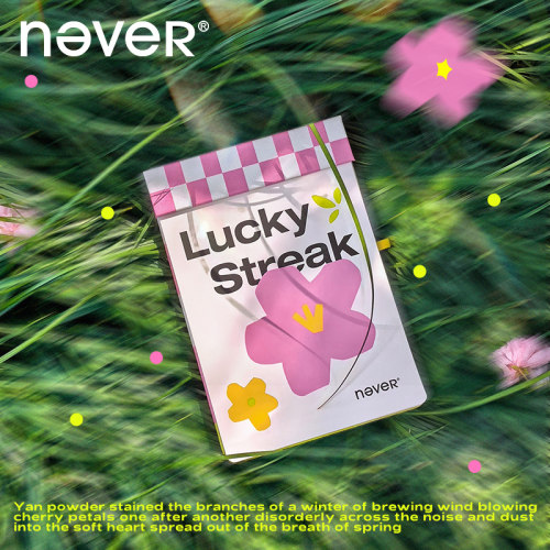 【限定款】never樱花A5新款棋盘格拍纸本磁吸可撕高颜值横线空白网格本