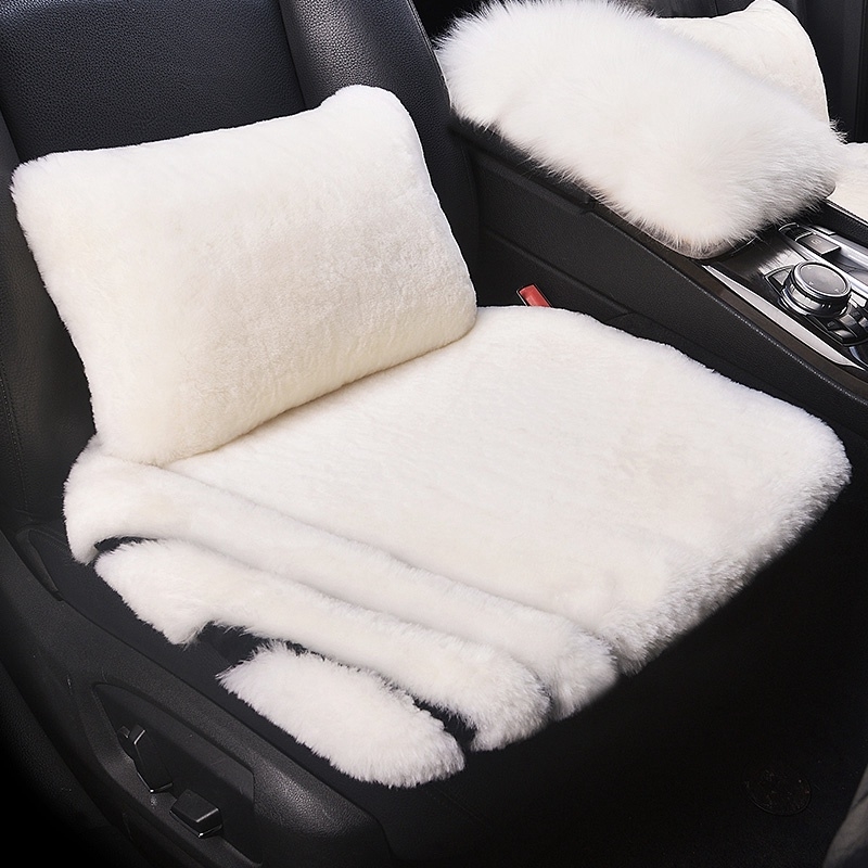 奔驰专用刺绣羊毛座套e300l c260l c200l glc gla长毛绒汽车坐垫