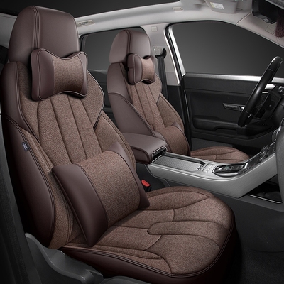 奔驰gla200汽车坐垫e300l四季glc260cla220c260l棉麻定制全包座套