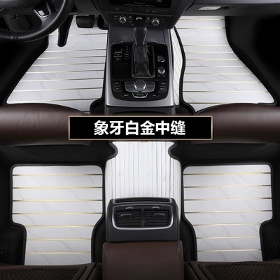 专用于AITO问界M5/M7实木汽车脚垫木地板问界m9全包汽车改装六座