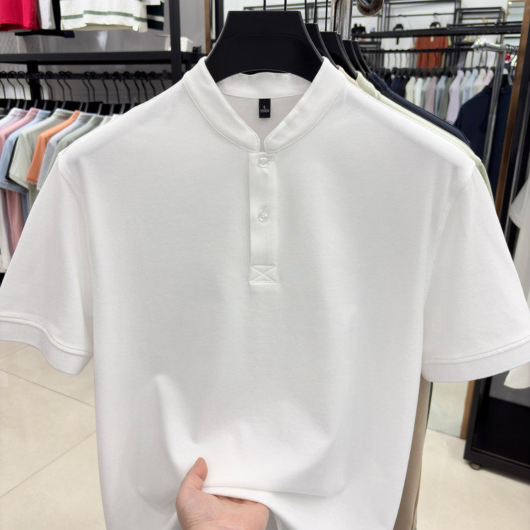 亨利衫领常规款宽松其它夏季T恤
