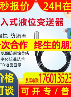 YM-CYYW/MPM4809TD3E24/YM-RGYW/YM-GLYW高温型投入式液位变送器