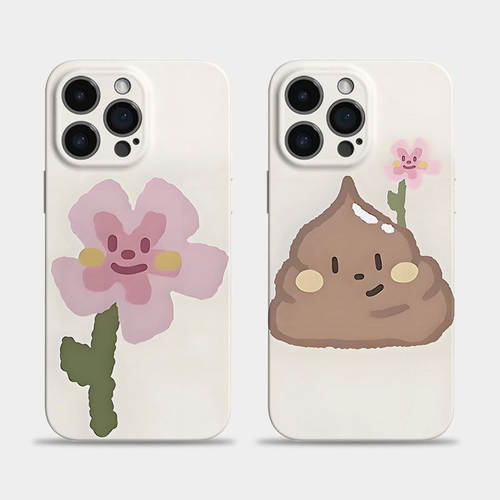 可爱花朵~油画风菲林壳适用iPhone17/15/16promax手机壳华为mate60pro小米13红米k60硬壳OPPOreno9vivo苹果14