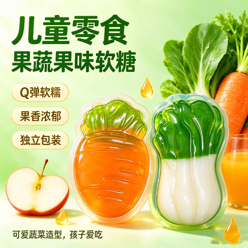 儿童果蔬软糖12D胡萝卜白菜