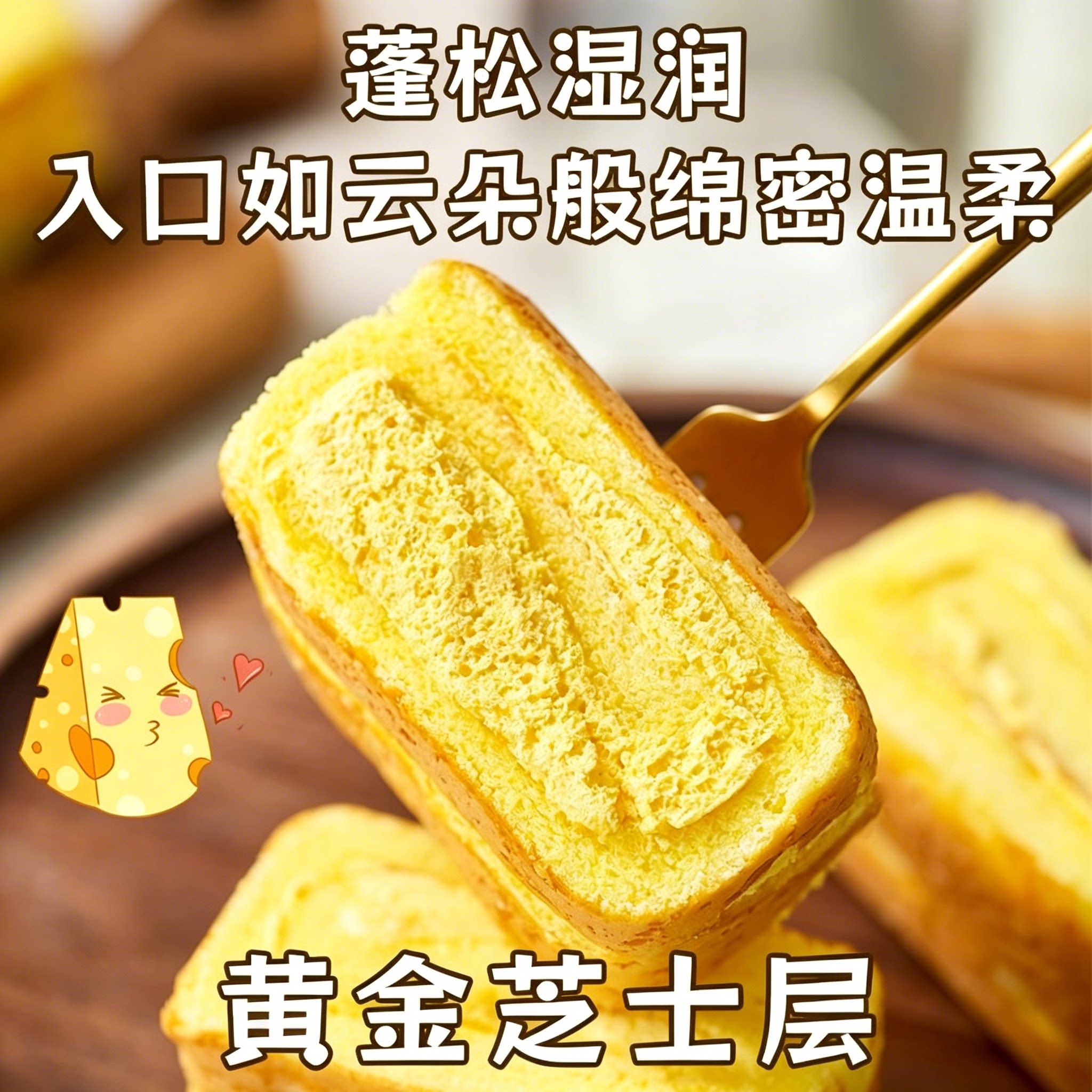 黄芝士马斯卡彭蛋糕卷奶香绵软