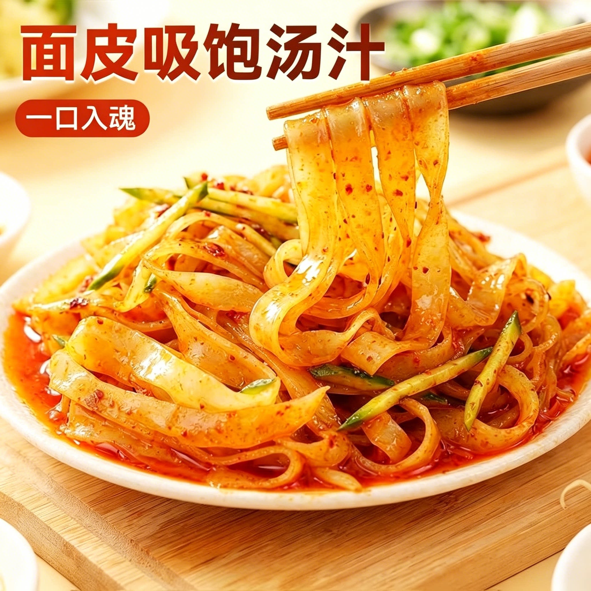 陕西手撕擀面皮红油麻辣即食