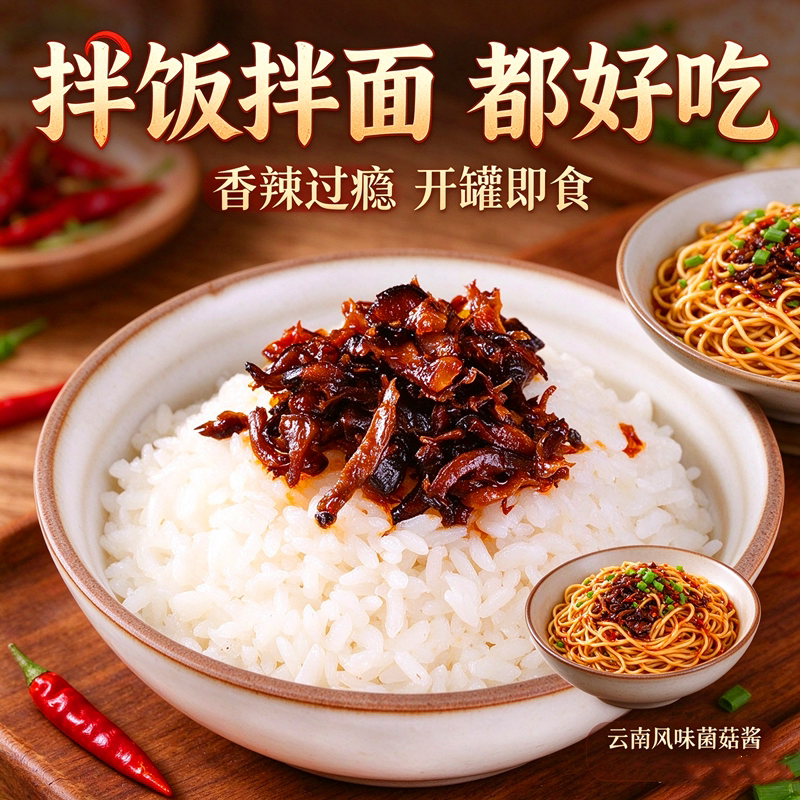 云南油鸡枞菌即食下饭酱