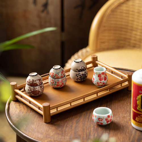 福禄陶瓷杯子创意小酒盅烈酒杯