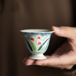 手绘精致小酒杯女士专用花茶杯高脚杯鸡尾酒杯调酒杯子一两白酒杯