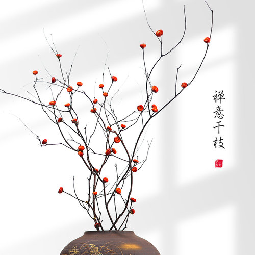 天然干花桌面侘寂风装饰摆件