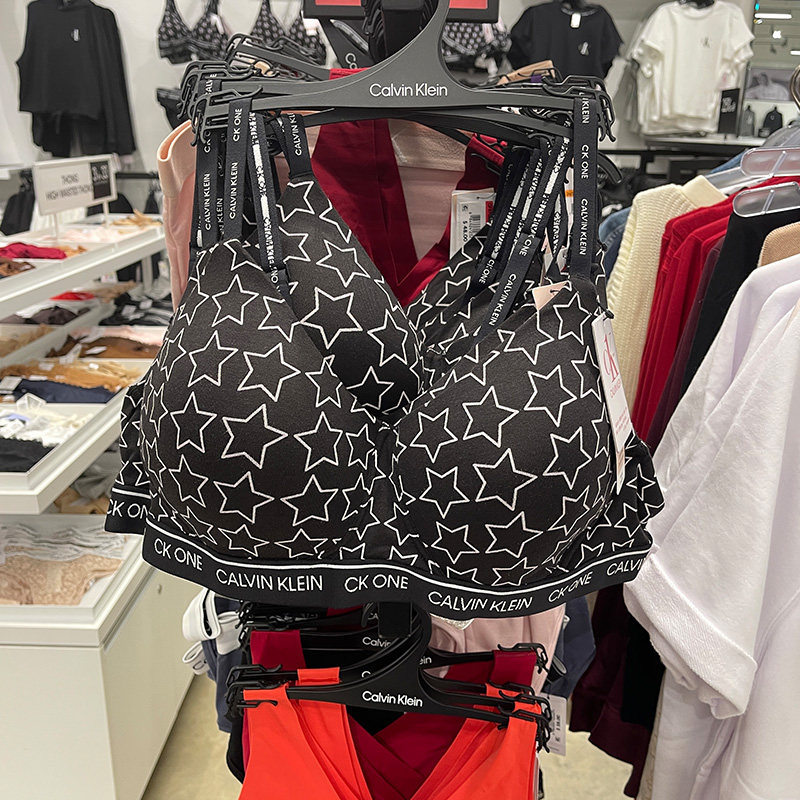 calvin klein ck女士舒适无钢圈薄海绵聚拢文胸胸罩内衣内裤/套装