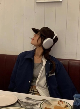 韩国代购modest mood夹克外套美式街头复古风字母刺绣棒球棉服女