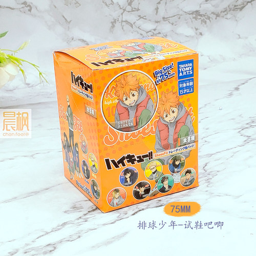 晨枫正版日谷 排球少年试鞋ver 75MM吧唧徽章八款