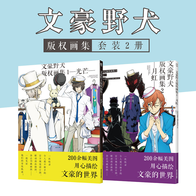 正版 文豪野犬版权画集 光芒+月虹 套装2册 文豪野犬简体中文官方画集文豪野犬漫画小说插画动漫画册设定集 天闻角川怎么看?