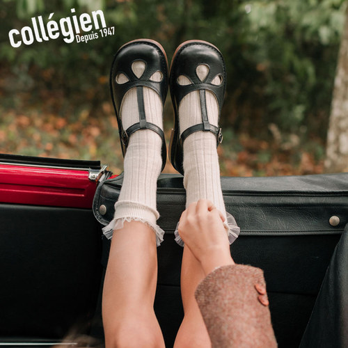 COLLEGIEN女童ins潮袜可爱中筒袜