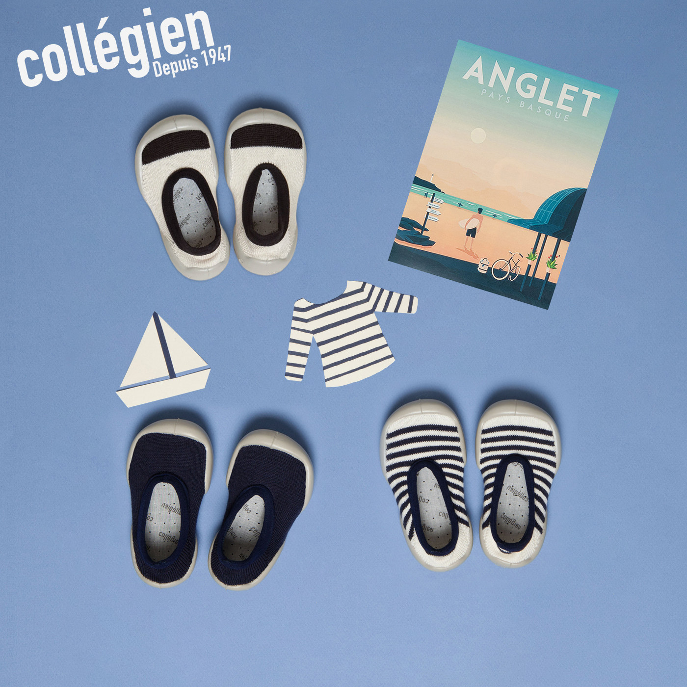 collegien宝宝浅口防滑室内鞋图片