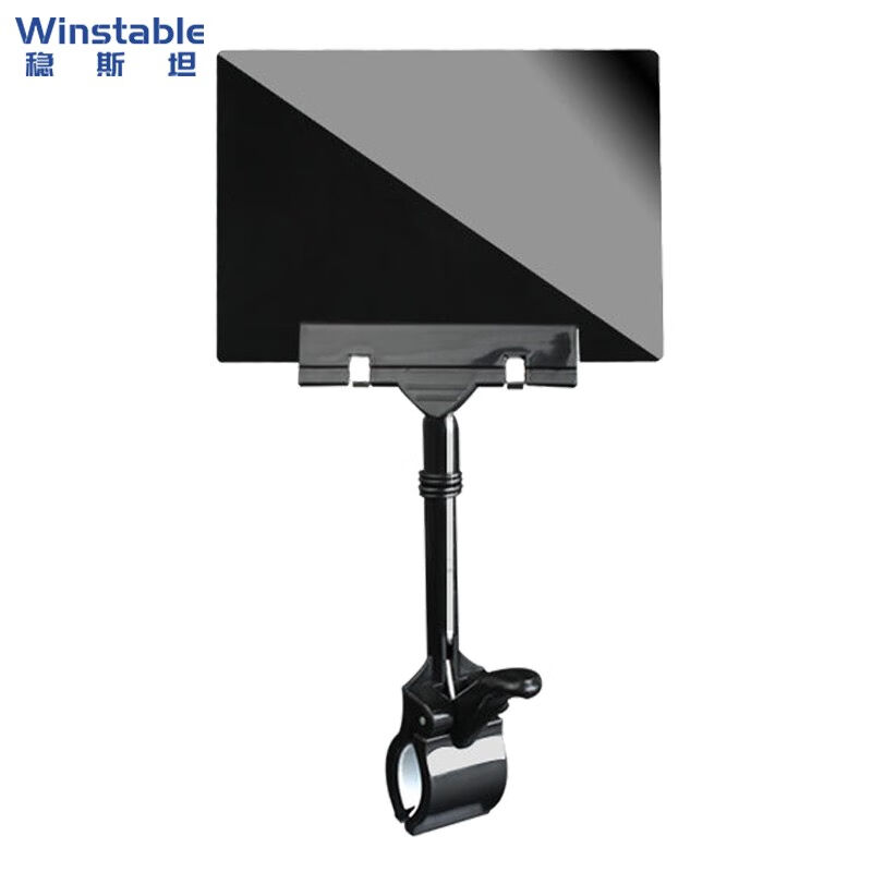 稳斯坦W915(10个)可擦写价格牌pop广告夹亚克力手写PVC标价牌A6黑