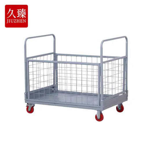 久臻YBY33折叠搬运手推车工厂车间仓储物料拉货围栏推车5寸小号全