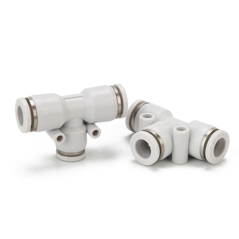 T型三通PE4/6/8/10软管快插接头气动元件PEG三通变径APE-4