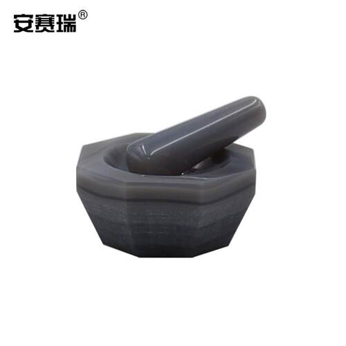 安赛瑞玛瑙研钵(带研棒)捣药研磨杵玛瑙乳钵耐磨化工实验制药内径