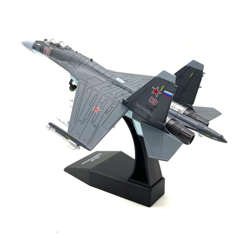 1/100俄罗斯苏35军事航模SU-35战斗机仿真合金飞机模型收藏摆设品