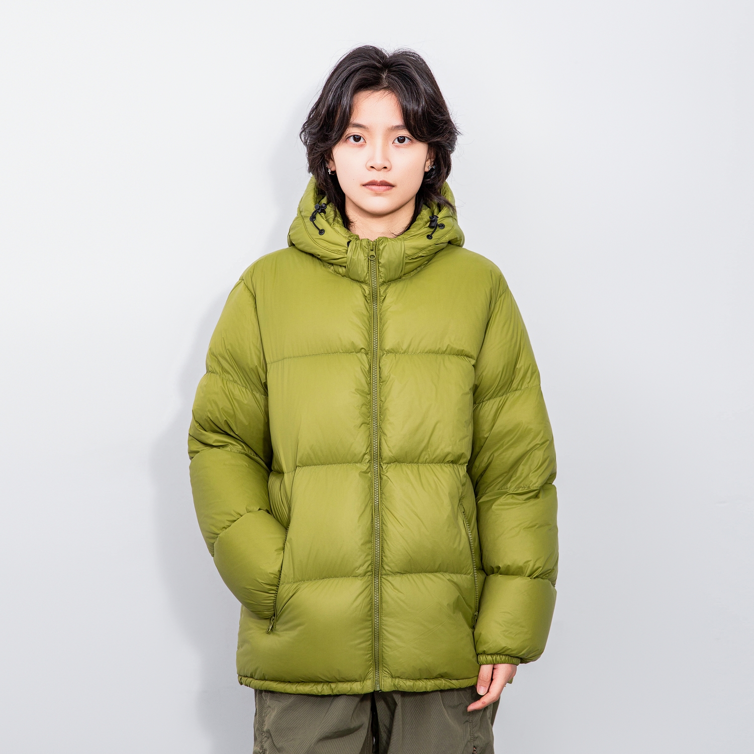 日系户外连帽羽绒服男女款