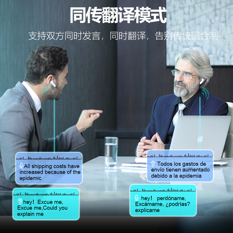 时空壶翻译耳机Timekettle W3同声翻译耳机同声传译商务实时对话