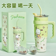 binh dung nuoc dep Pacha Dog Dung Tích Siêu Lớn Cốc Cách Nhiệt Ống Hút Cho Bé Gái Cao Cấp Mùa Đông Sanrio Ice Master Big Mac Cốc Nước bình giữ nhiệt đựng nước trái cây bình nước bằng thủy tinh
