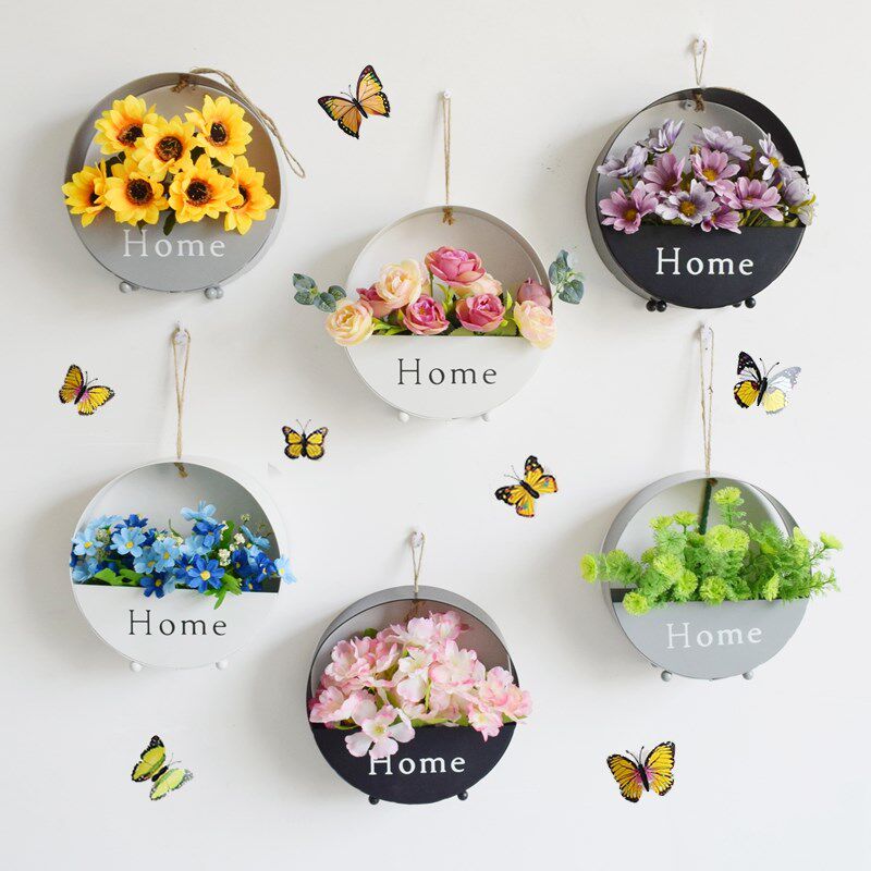 originality Home Furnishing Northern Europe Retro Iron art Wall hanging Flower basket a living room bedroom Restaurant metope decorate Botanyin the Home accessories , Mural  category - from Buy2taobao.com to provide professional Taobao agent buy service