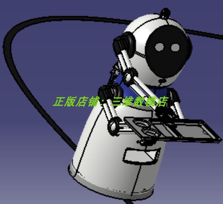 护理机器人托盘机械手臂小车轱辘轮胎 3D打印素材 三维几何数模型