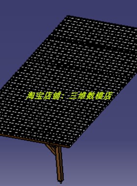 9x5m米轿车汽车棚子停车场3D三维几何数模型篷子stp格式木制框架