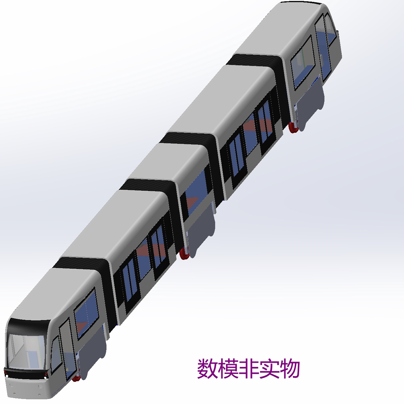 有轨电车列车3d三维几何数模型solidworks图纸曲面造型cad机车