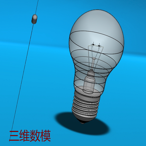 钨丝电灯泡白炽灯泡曲面3d三维几何数模型solidworks建模步骤含参