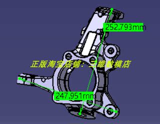 汽车轿车转向节 CAE有限元模型3D几何数模建模HyperMesh网格Ansys