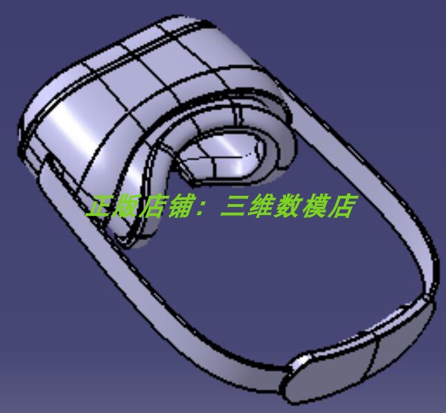 VR眼镜实体 3D打印素材stp格式三维几何模型数模建模简单虚拟现实