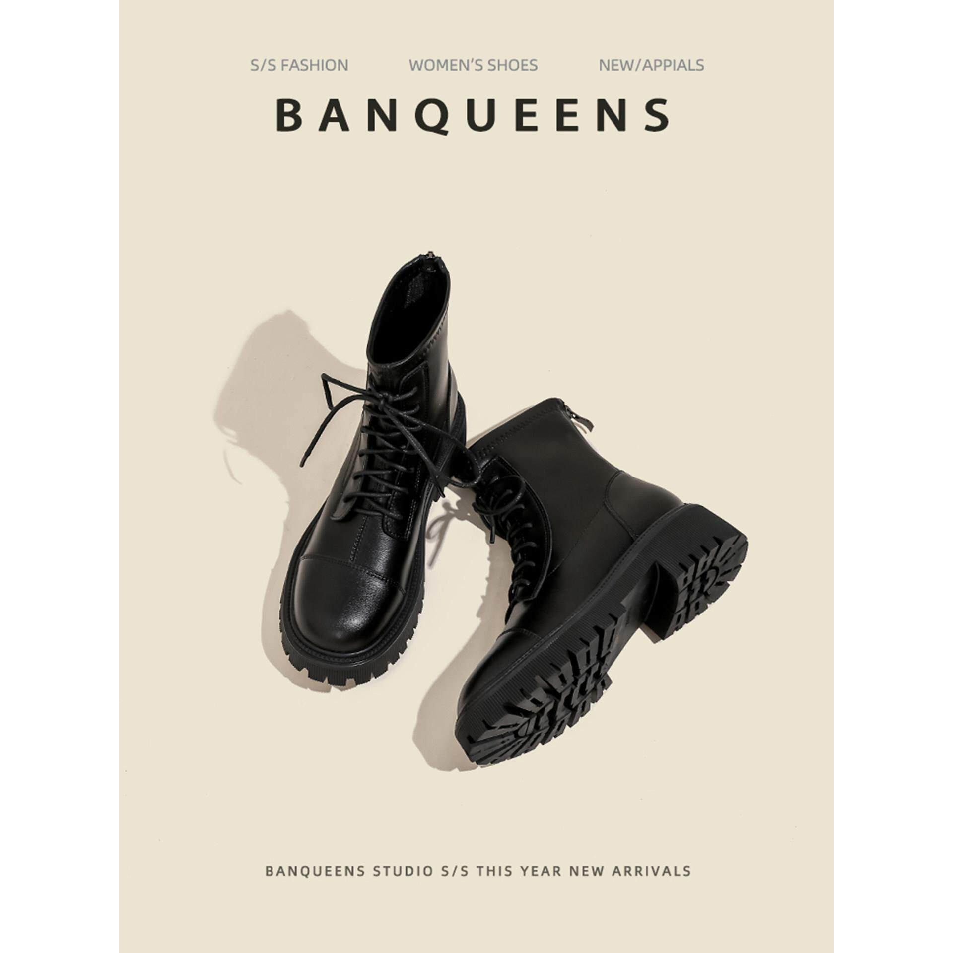 敲百搭！马丁靴女款2025新款冬巨好看的短靴英伦黑色厚底靴子