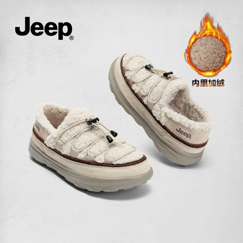 jeep低帮厚底毛毛鞋女一