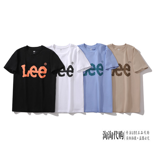 Lee短袖男T恤2022新款经典大logo