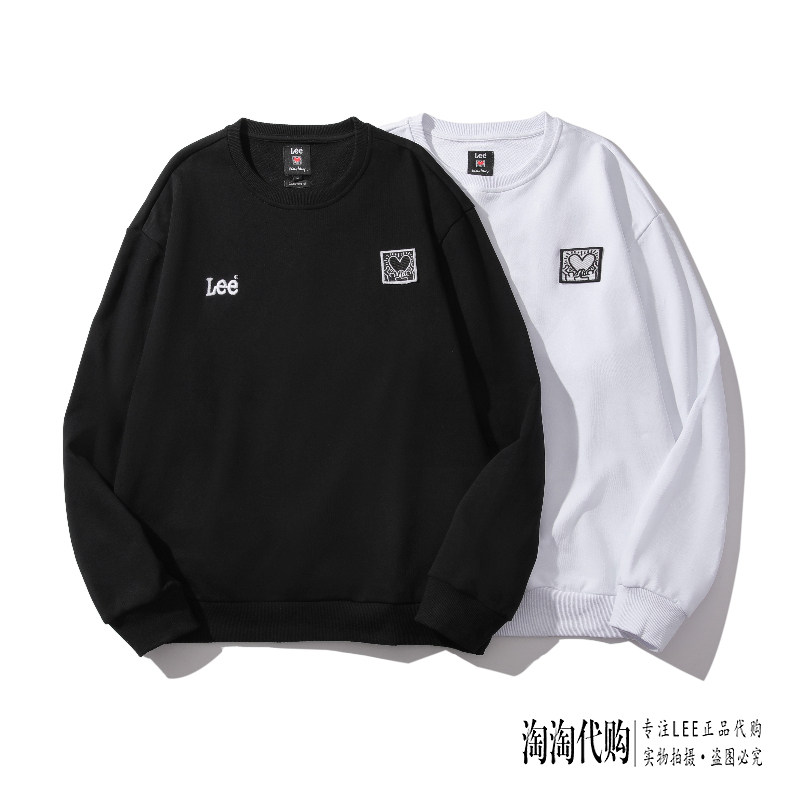 lee秋冬圆领刺绣休闲男装卫衣