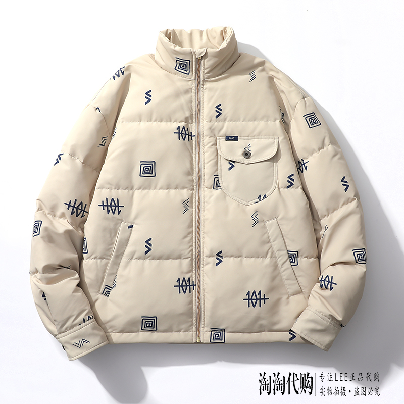 Lee舒适立领休闲羽绒服男加厚