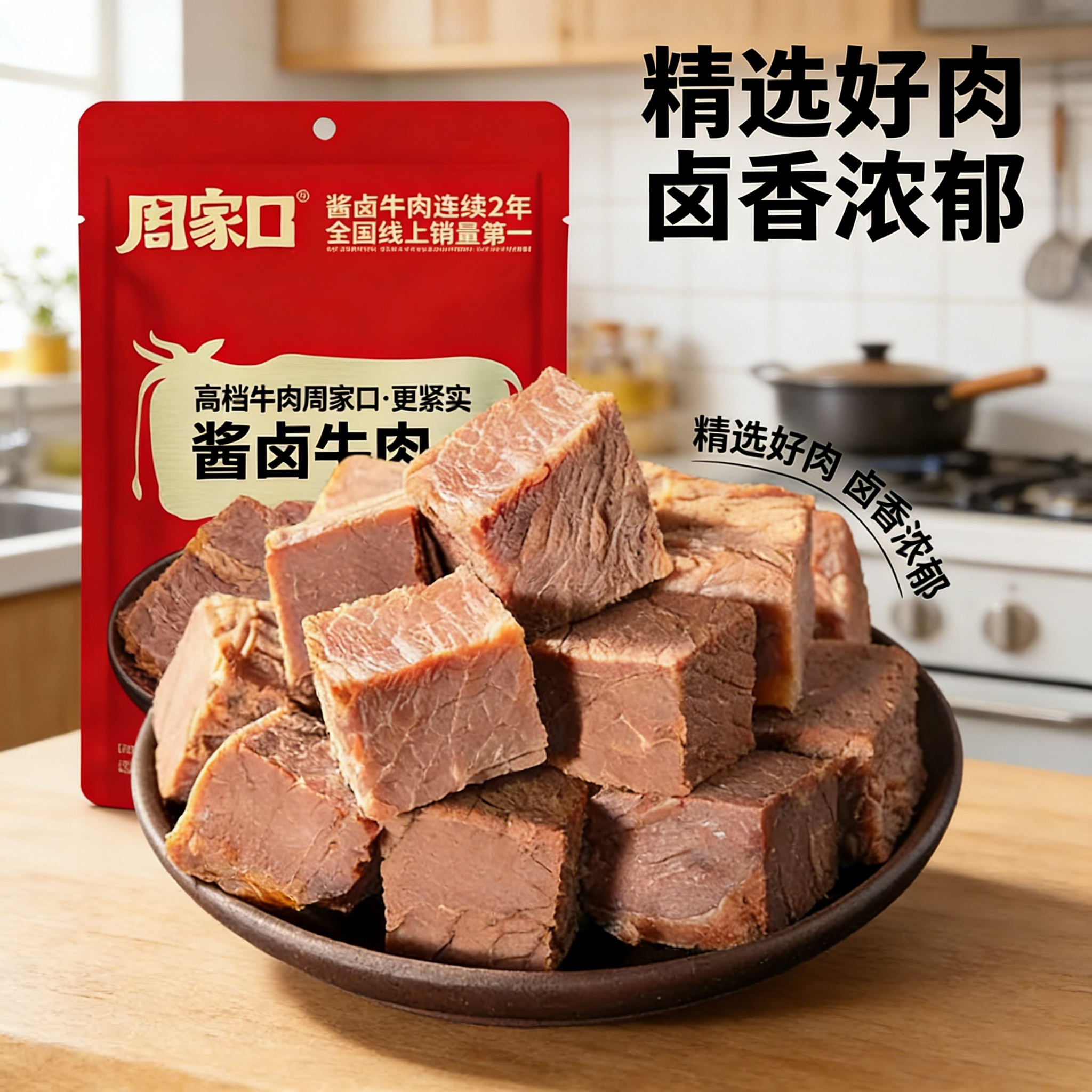 周家口酱牛肉清真100g真空熟食独立小包装健身即食河南特产卤味