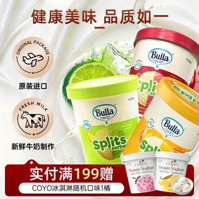 Bulla奶油青柠树莓味大桶冰淇淋