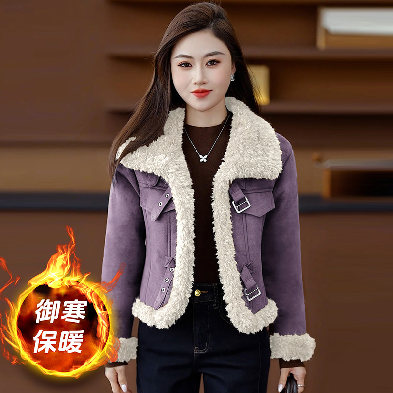 韩版时尚保暖短外套女2025冬新款