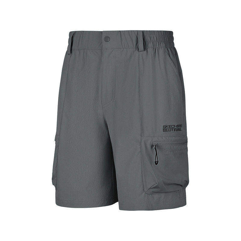 Skechers斯凯奇夏季新款松紧速干梭织休闲运动男短裤P226M064