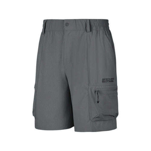 Skechers斯凯奇夏季新款松紧速干梭织休闲运动男短裤P226M064