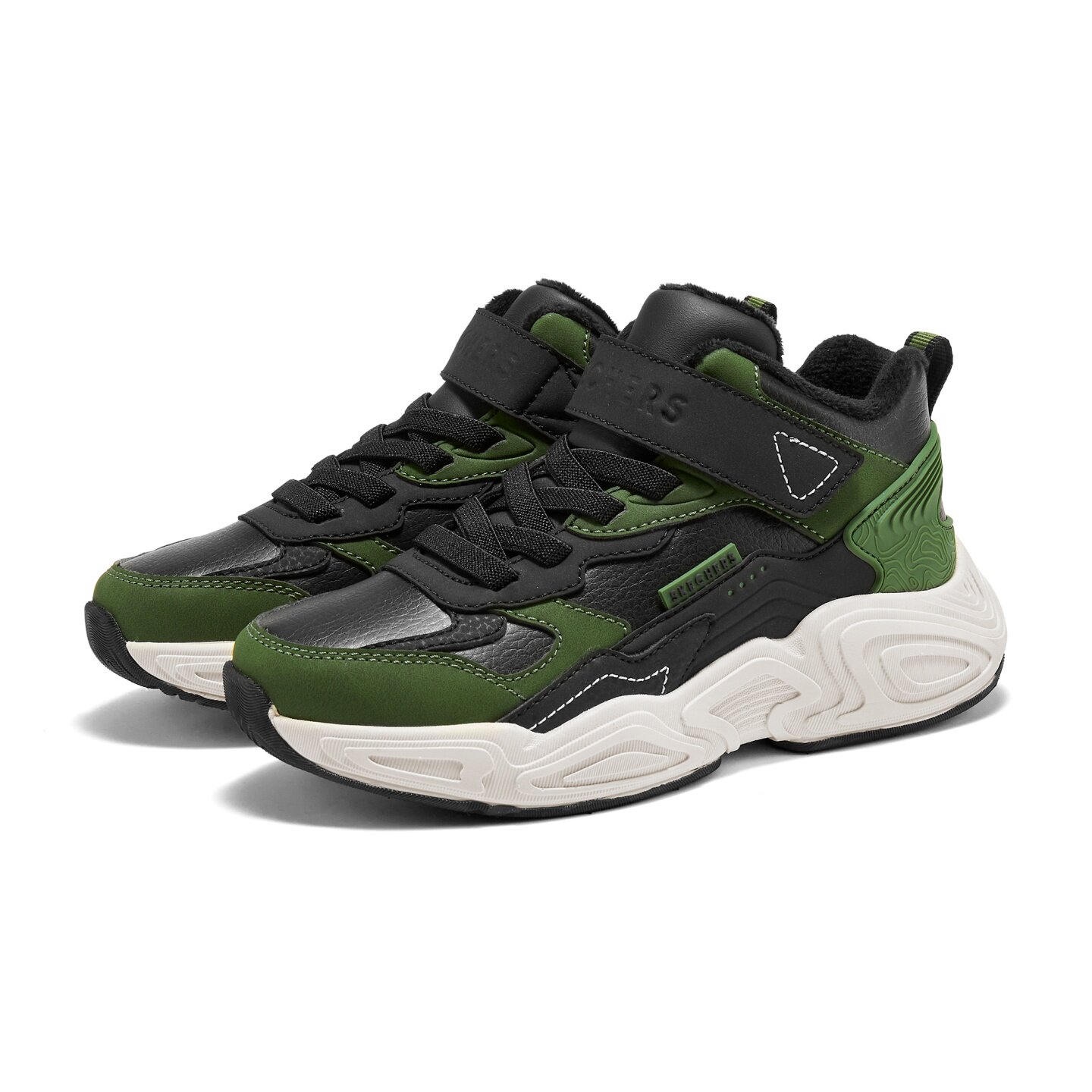Skechers斯凯奇2025新款男孩秋冬加绒保暖高帮冬靴雪地靴405321L