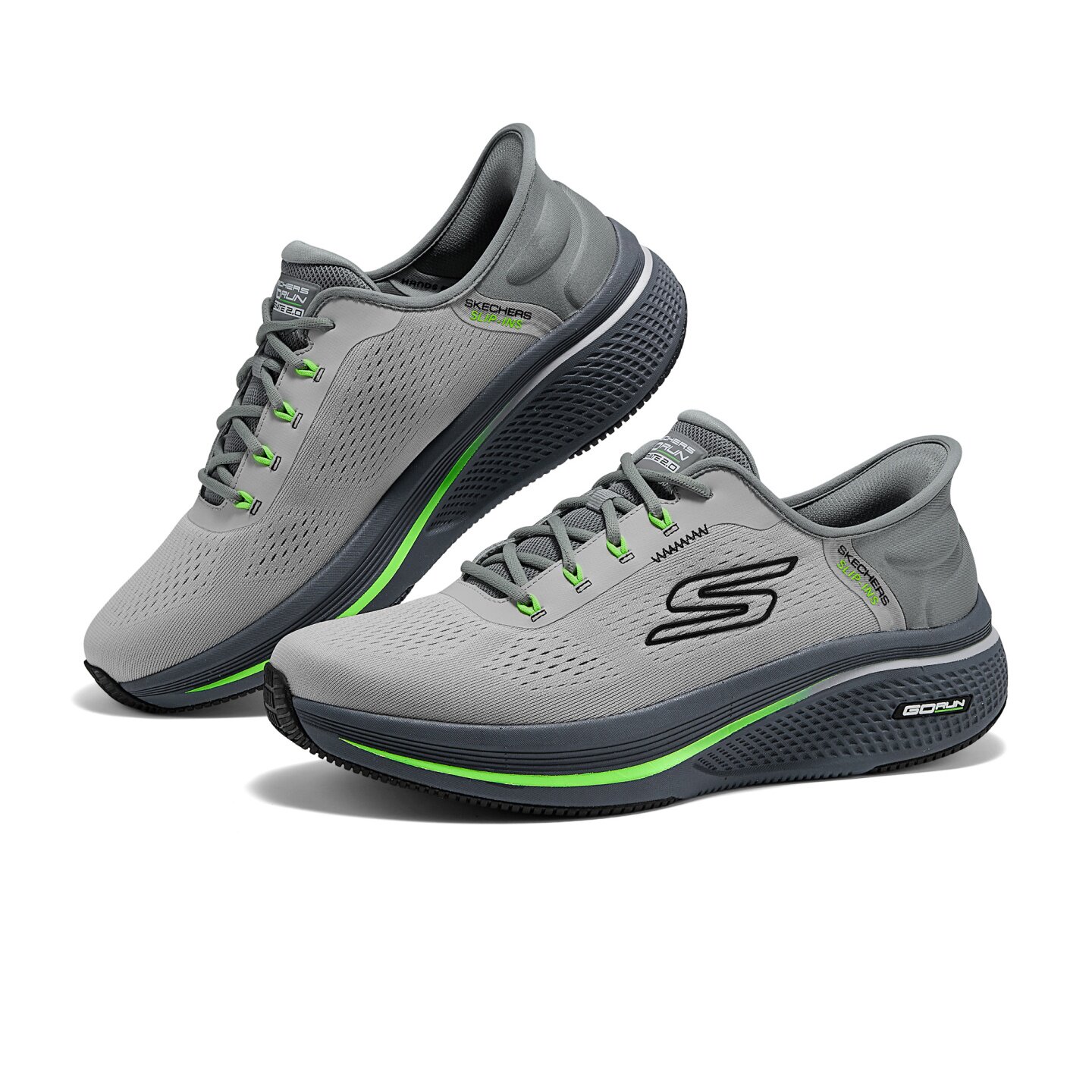 Skechers斯凯奇25新款夏季男士高回弹基础绑带运动跑步鞋220853